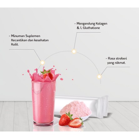 Pemutih Seluruh Badan Collagen Drink Suplemen Pemutih Kulit Minuman Kolagen BPOM HALAL