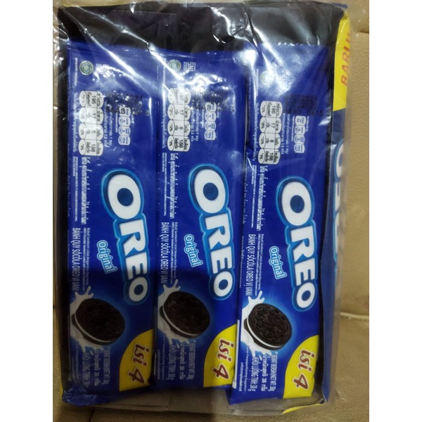 biskuit oreo box isi 12pcs/box rasa coklat, vanilla