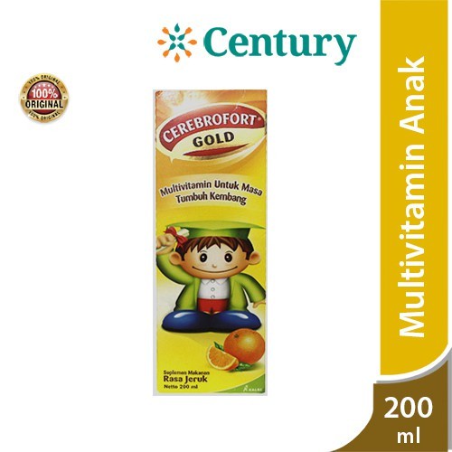 Anak-Vitamin- Cerebrofort Gold 200 Ml / Vitamin Anak / Suplemen Otak -Vitamin-Anak 750 Vitamin-