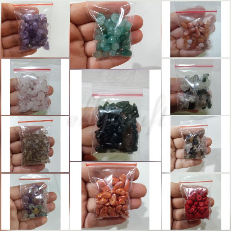 15gr manik motif batu kerikil/batu pecah/Mote payet