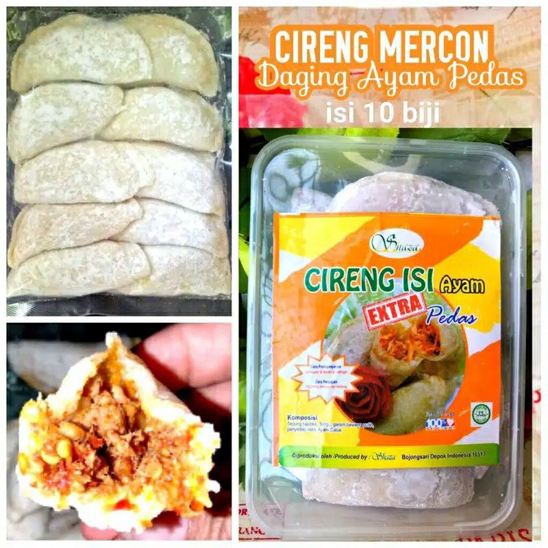 

cireng mercon isi ayam pedas /pack isi 10