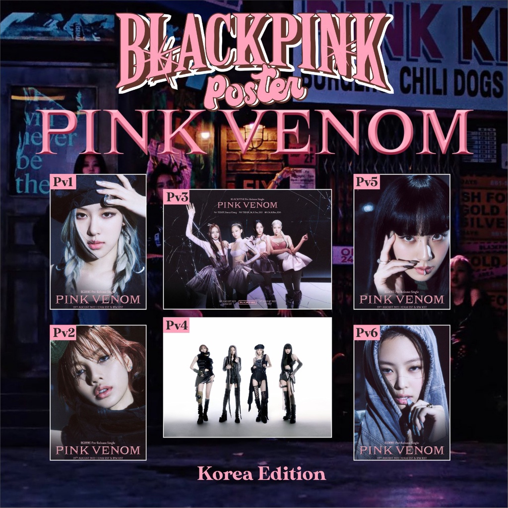 Jual Poster Blackpink Pink Venom | Poster Kpop | Blackpink Jisoo Jennie ...