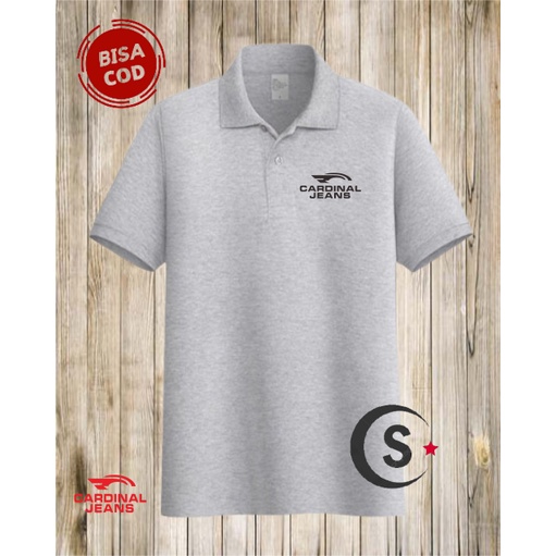 Kaos Polo Cardinal jeans tshirt Black - Kaos Kerah Pria Men Polo Original 100% Premium