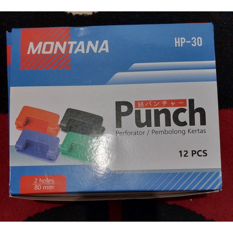 

Pembolong Kertas/ Alat Pelubang Kertas Kecil/ Paper Punch MONTANA HP-30 ORI Murah Berkualitas Per PCS
