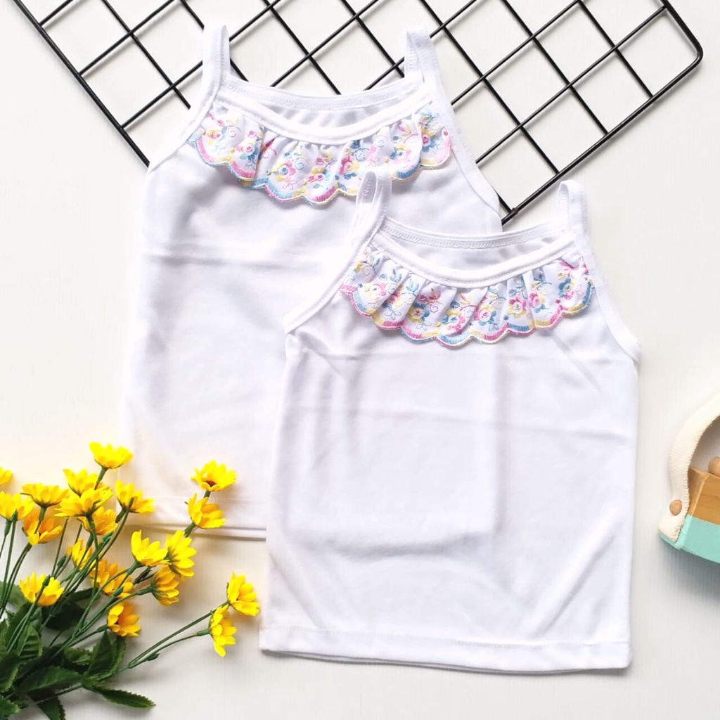 HappyOliver KAOS DALAM RENDA anak tank top singlet rainbow