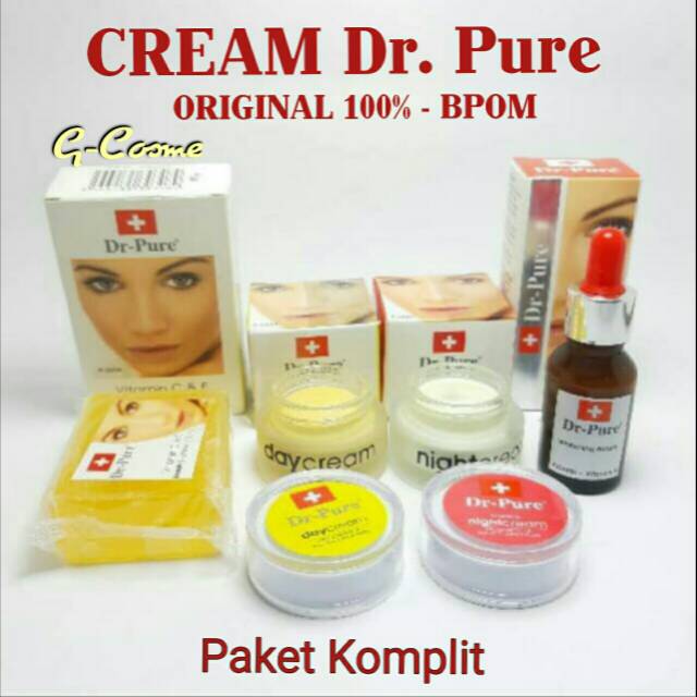 CREAM DR PURE - PAKET KOMPLIT + SERUM ORIGINAL 100% BPOM - DR. PURE / DR-PURE