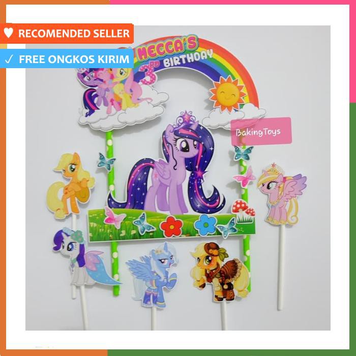 TOPPER CAKE BIRTHDAY LITTLE PONY BIG UNGU