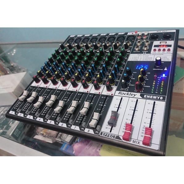 PROFESSIONAL MIXER 8CHANNEL LIVE USB DIGITAL 256EFFECTS ROCKLEY ENEMY8