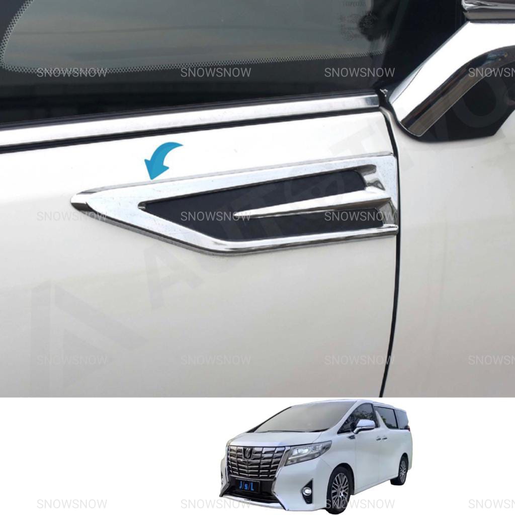 Side Vent All New Alphard 2015 Ventilasi Samping Cover Chrome