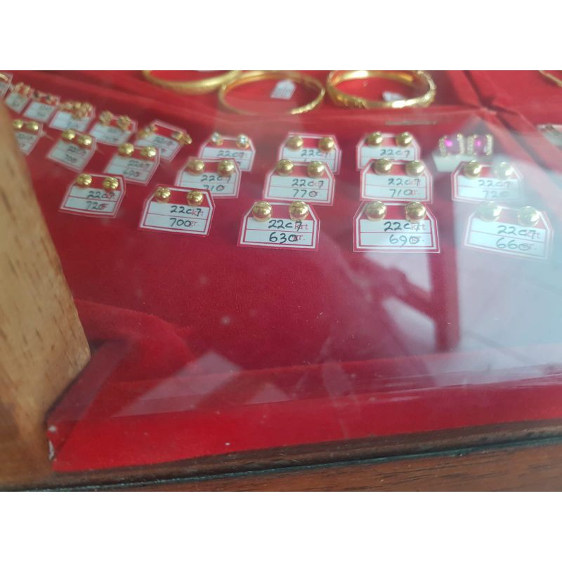 giwang emas 16 karat model bola