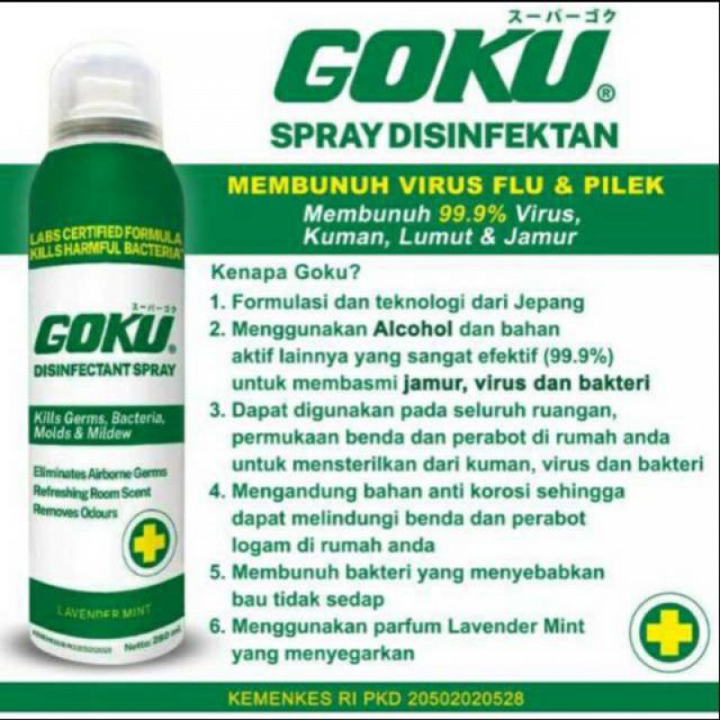 Goku Disinfectant Spray Anti Kuman dan Virus - 280ml