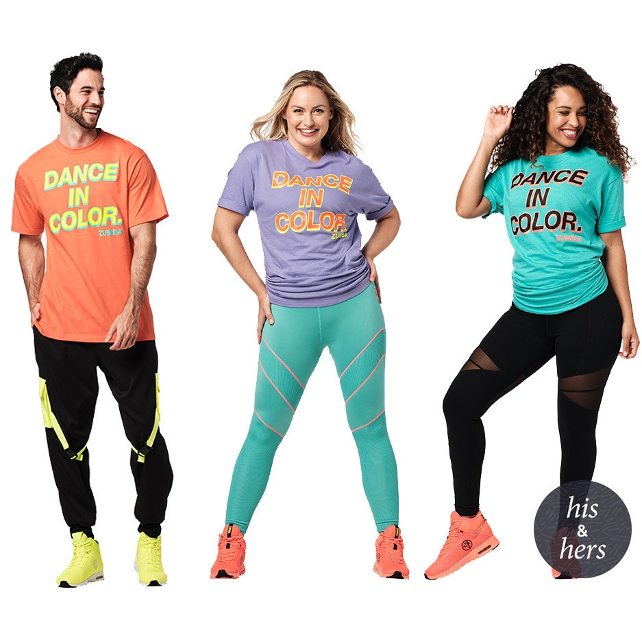 Zumba dance in color tee