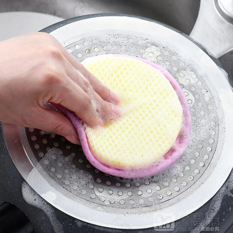 gs8 xin yuan spons cuci piring serbaguna double sides cleaning sponge 3pcs - xy-0186 - mix color Or-i