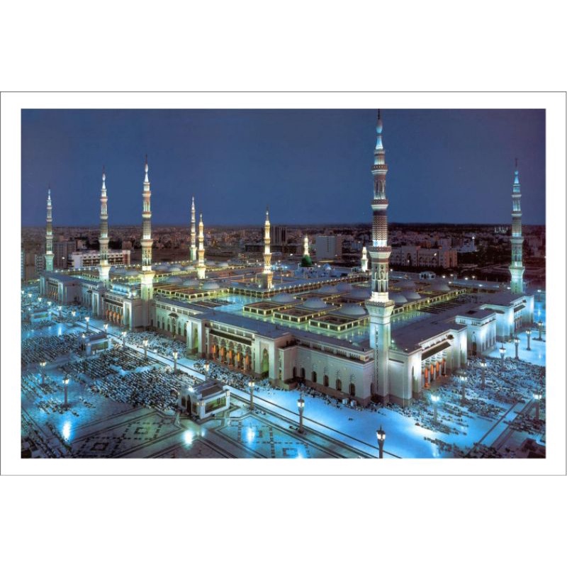 Cetak photo Albatroz gambar masjid nabawi ukuran 120x80cm lembaran