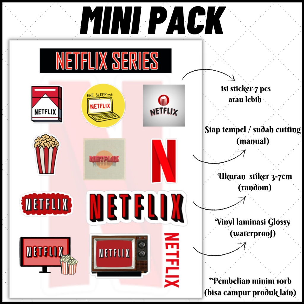 

[MINI PACK] STICKER KAWAII AESTHETIC NETFLIX SERIES | STICKER TUMBLR | STICKER LAPTOP HP KOPER HELM