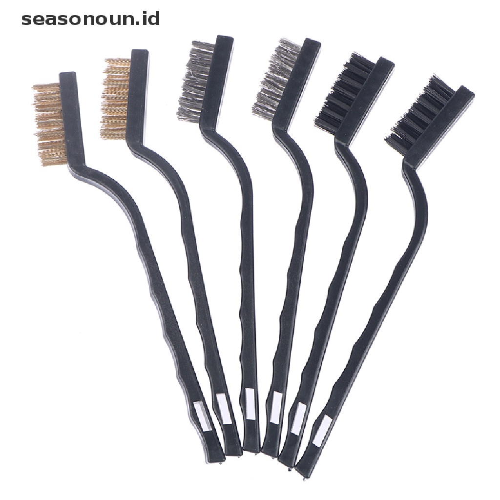 【seasonoun】 3/12/15pcs 170mm Wire Steel Brass Brush Mini Brushes Polishing Burring Brushes ID