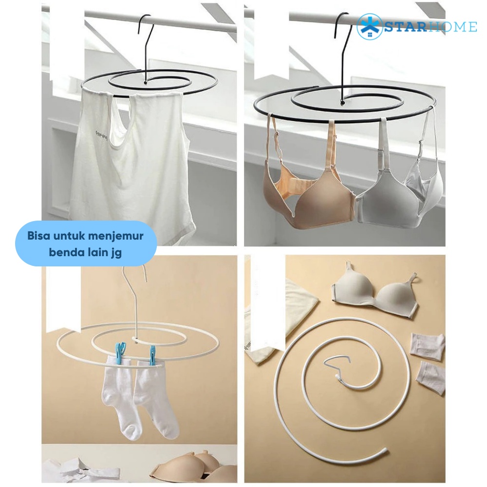 Hanger Spiral Jemuran Sprei Gantungan Handuk Selimut Tali Jemuran Rak Pengering Pakaian