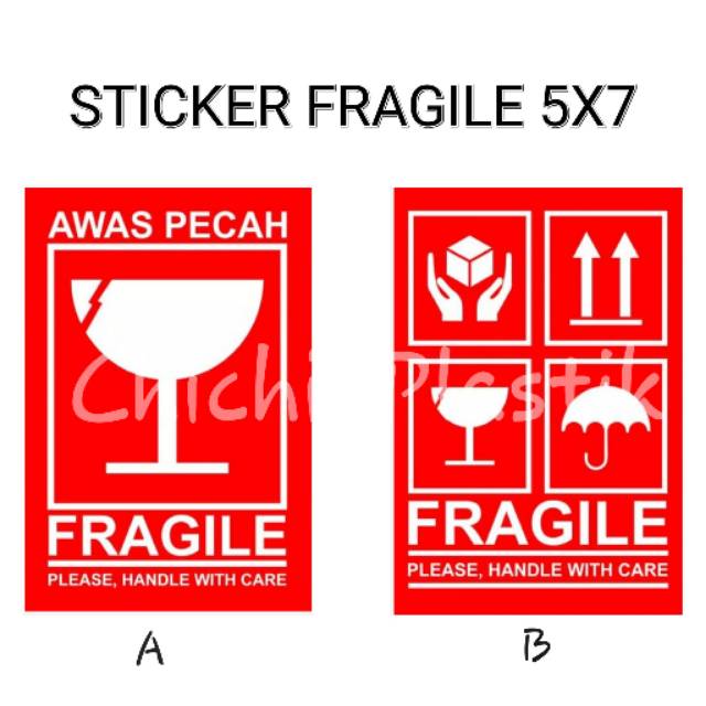 Sticker fragile 5x7cm