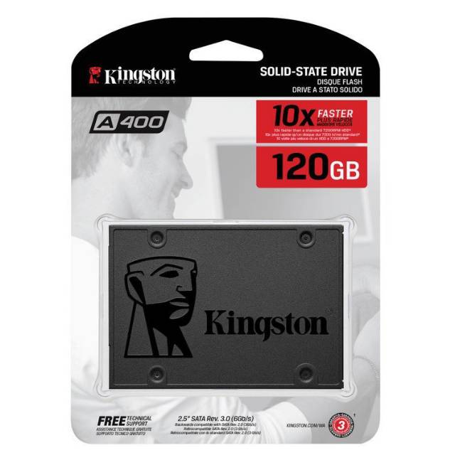 SSD KINGSTON 128GB A400 SATA III - KINGSTON SSD A400 128GB GARANSI RESMI 3 TAHUN