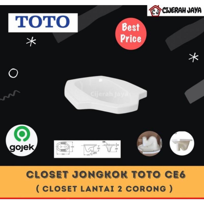 TOTO CE6 / Closet Jongkok Toto CE6 / Kloset Toto Lantai 2 Corong