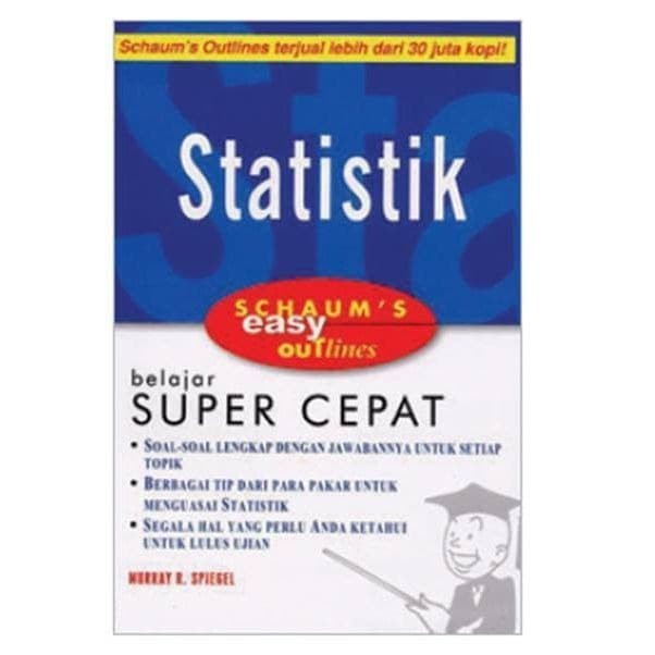 BEST SELLER ORIGINAL STATISTIK SCHAUM EASY OUTLINES MURRAY SPIEGEL ERLANGGA