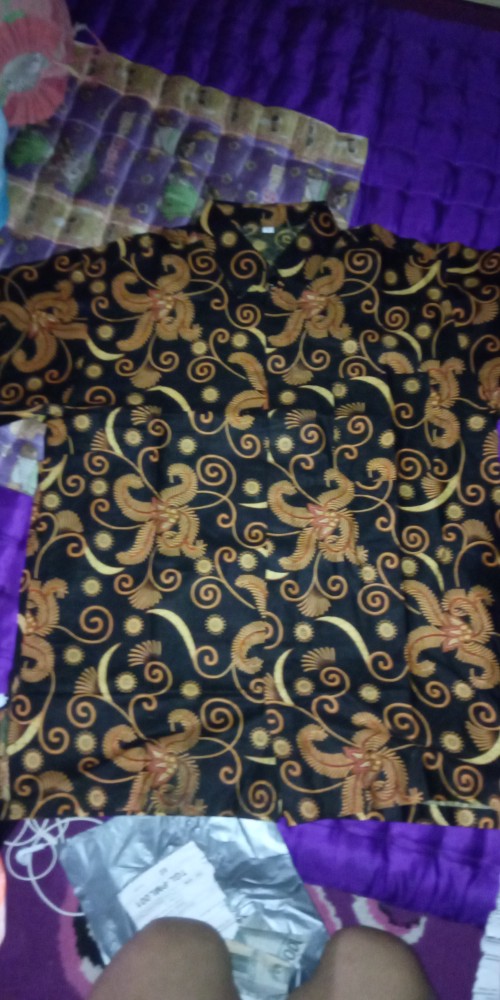 Asifa Batik Hrb026 Kenongo Kemeja Tosca Pendek Pekalongan Padi M L Xl Sogan Tulis Halus Kemeja Batik