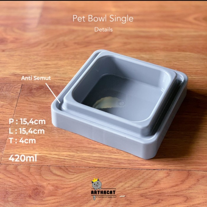 Arthacat - Pet Bowl Anti Semut Tempat Makan Kucing Anjing - SINGLE