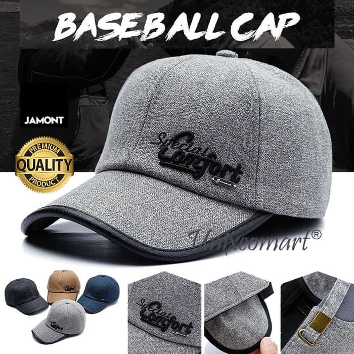 Topi Pria Warna Hitam Snapback Kasual Remaja Gaya Blk-553 Distro  YJ217 Jamont Special Comfort Topi