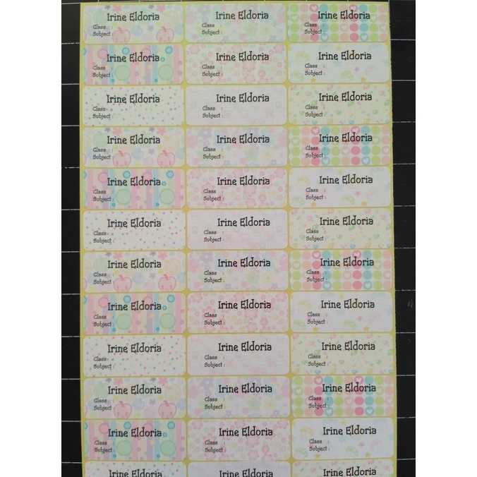 

TERBARU STICKER NAMA KHUSUS BUKU PELAJARAN, BUKU TULIS, PERALATAN SEKOLAH $X>