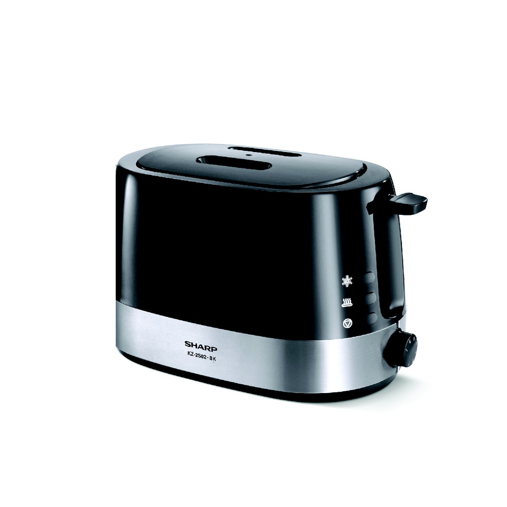 Toaster SHARP KZ 2S02 BK Pop Up toaster Pemanggang Roti Sandwich 2 slices warna hitam 450 w panggang