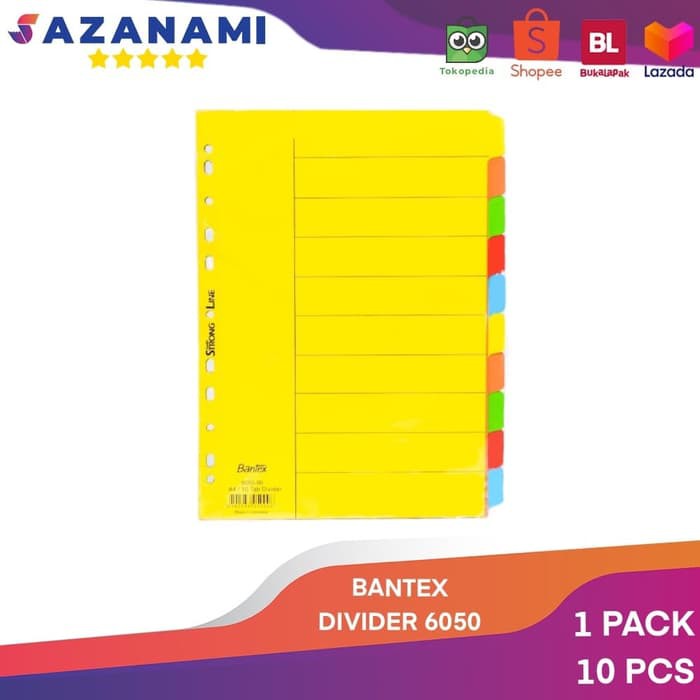 BANTEX DIVIDER 6050 10 PENYEKAT BANTEX DIVIDER A4 10 PCS 