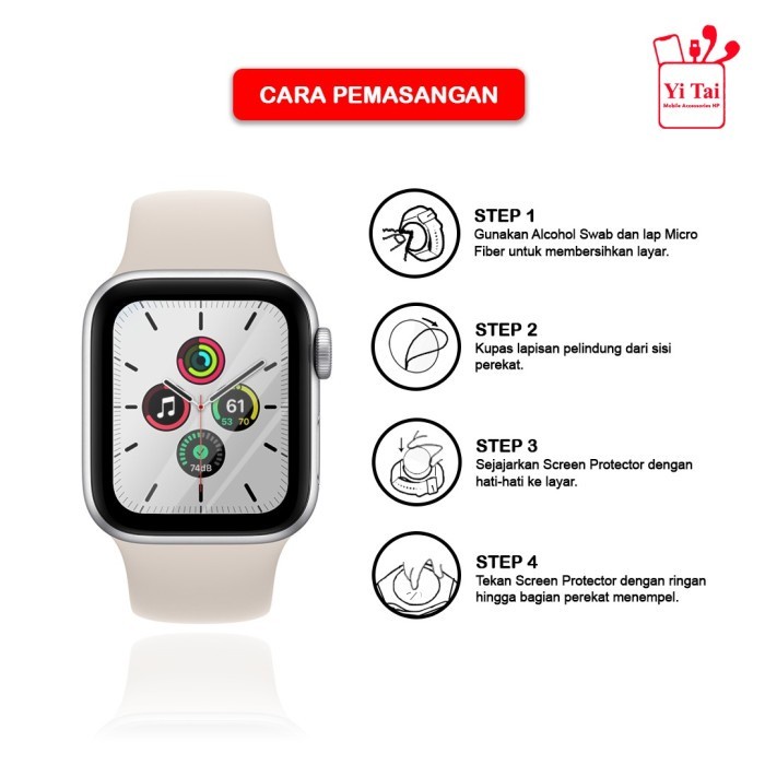 TEMPERED GLASS NANO 3D YI TAI FOR APPLE WATCH SERIES 7 41MM 45 MM PELINDUNG KAMERA - BD