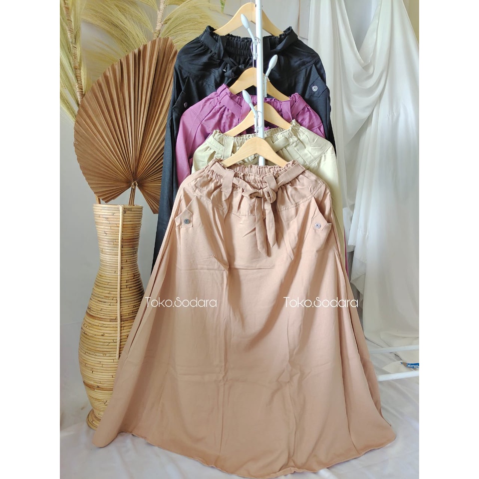 Rok Payung Katun Cigarete // SaZa Skirt katun Cigarete // Rok Murah // Rok Muslim