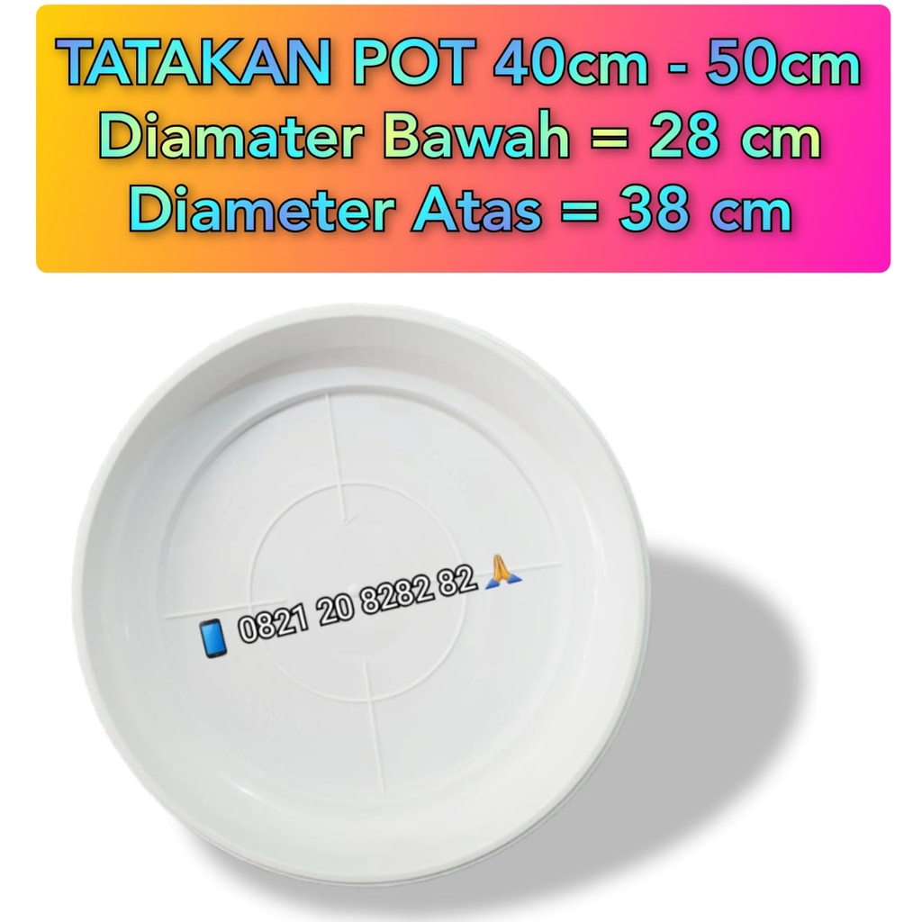 tatakan pot tanaman 40 - 50 alas pot bunga 40cm - 50cm putih tebal tatakan pot 40 cm - 50 cm