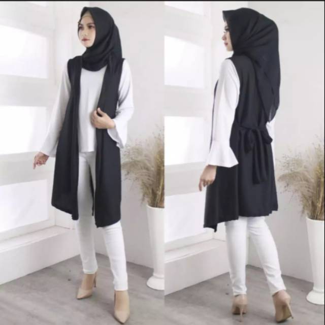 Vest Rompi basic Hitam Polos