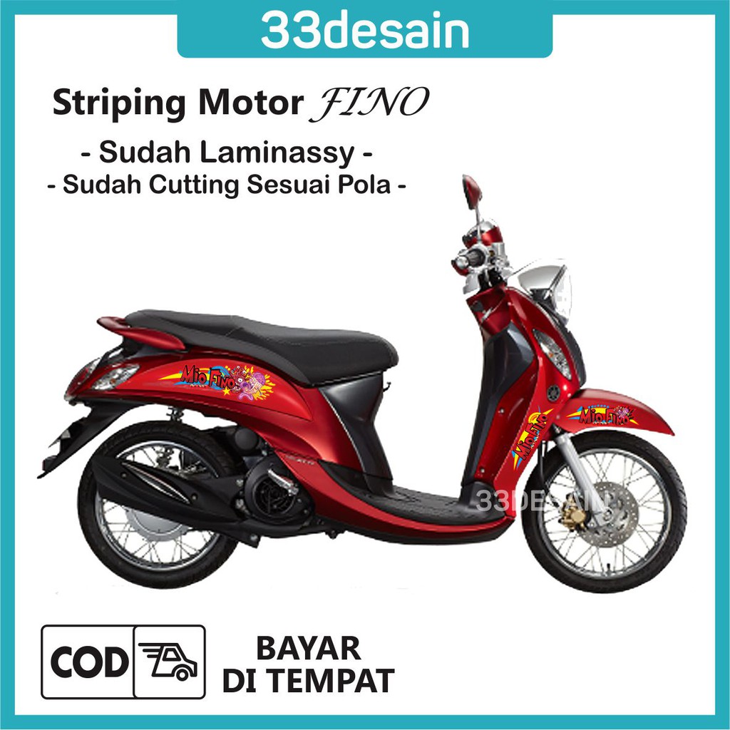 Aksesoris Stiker Motor Sticker Striping Motor Fino Mio Fino 9 33Desain Shopee Indonesia