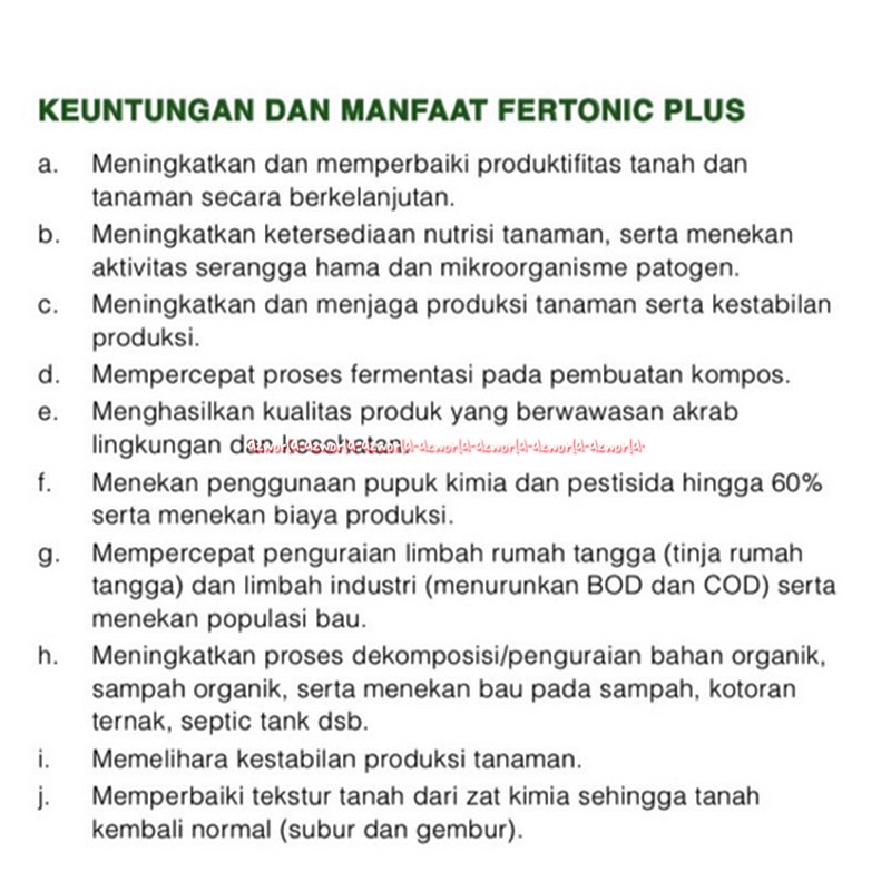 Fertonic Pupuk Organik Cair 1L POC Untuk Tanaman Hias Buah Sayur Penyubur Tanaman Fertonik Pertonics