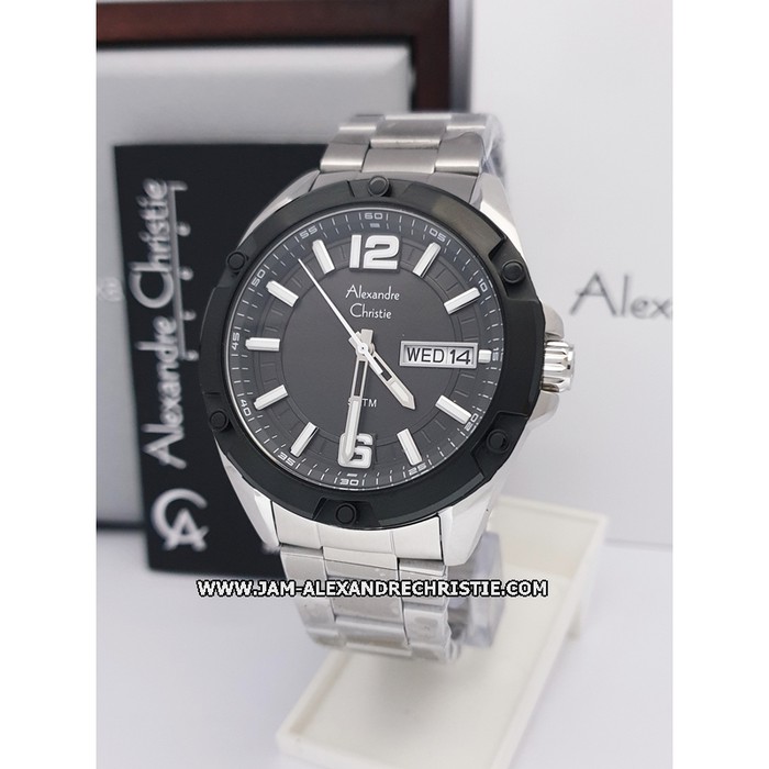 Jam Tangan Pria Alexandre Christie Original AC 6518 ME SVBL