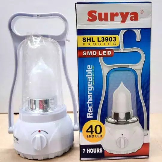 Lampu Emergency Surya SHL-L3903 Frosted/Lampu Darurat Buat Mati Lampu/Padam Lampu.