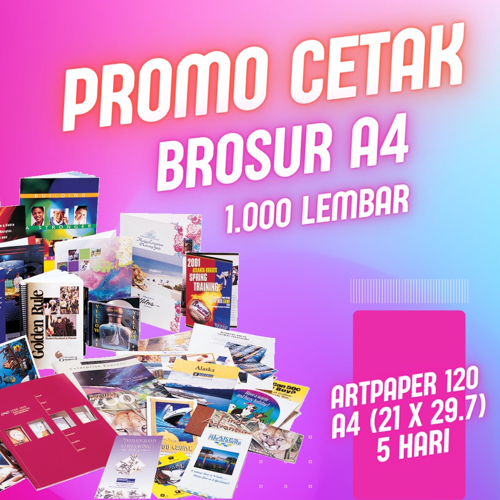 

PRINT CETAK BROSUR A4 1000 LEMBAR MURAH 1 SISI