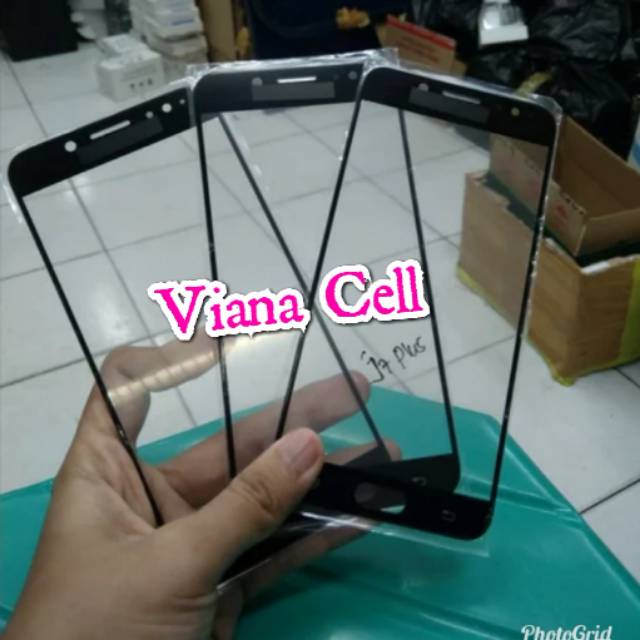 KACA LCD KACA DEPAN TOUCHSCREEN SAMSUNG J7 PLUS C710 C710F ORIGINAL HITAM