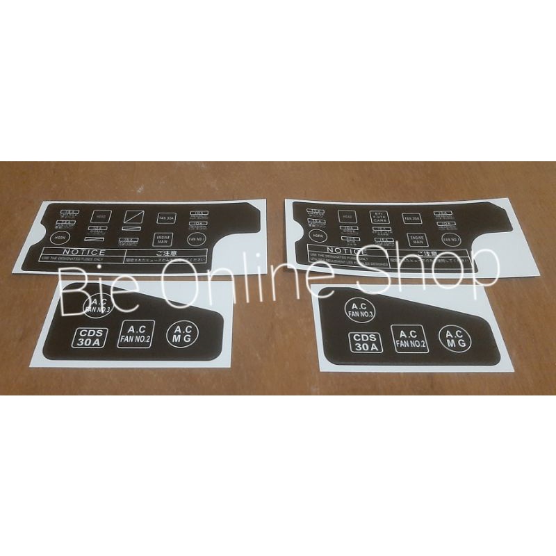 STICKER BOX SIKRING / FUSE BOX TOYOTA COROLLA TWINCAM AE92