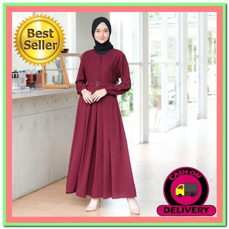Baju Gamis Wanita Terbaru 2022 Dress Pesta Kondangan Wedding Party Casual Wanita Syari Terbaru2022 B
