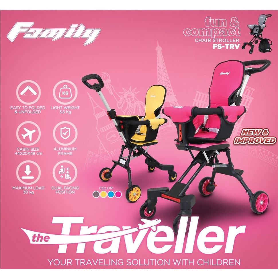 Kursi Stroller Traveller Family Chair Stroller FS-TRV / Labeille City 8871