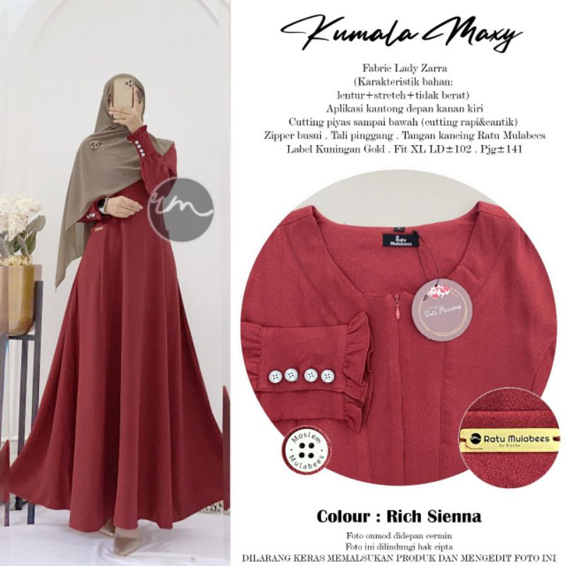 Kumala maxy ORI ratu mulabees / Gwen Maxy by Ratu Mulabees bestseller ready stok