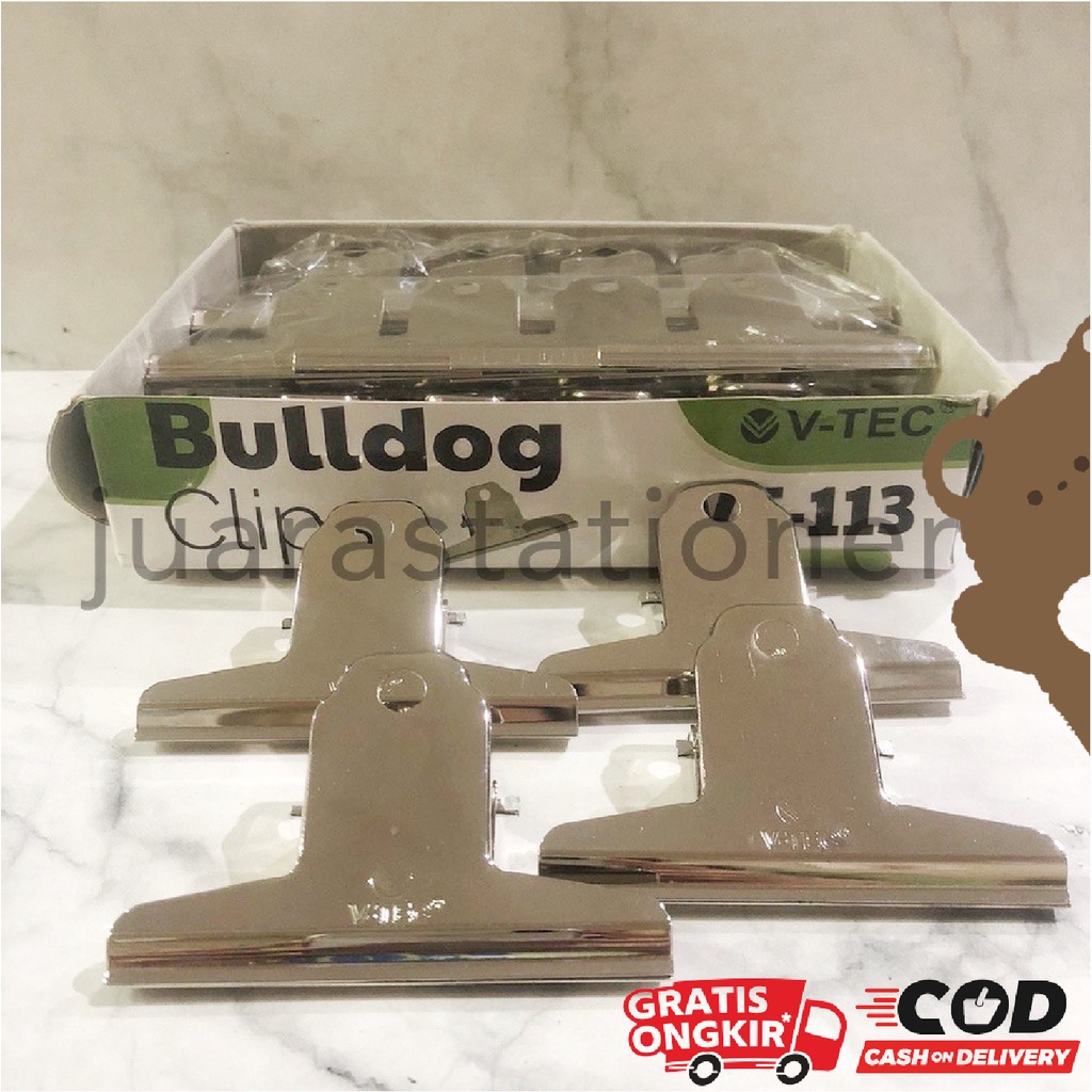 868 - Bulldog Clip VTEC 113 VT-113 3" 75mm / Clip Besar / Clip / Penjepit Kertas