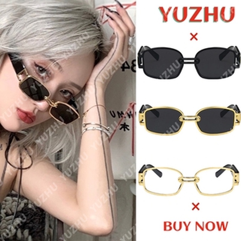 （YUZHU）COD Kacamata Hitam Korean Ulzzang Gaya Wanita Rectangle Shades Retro KACA MATA Sunglasses