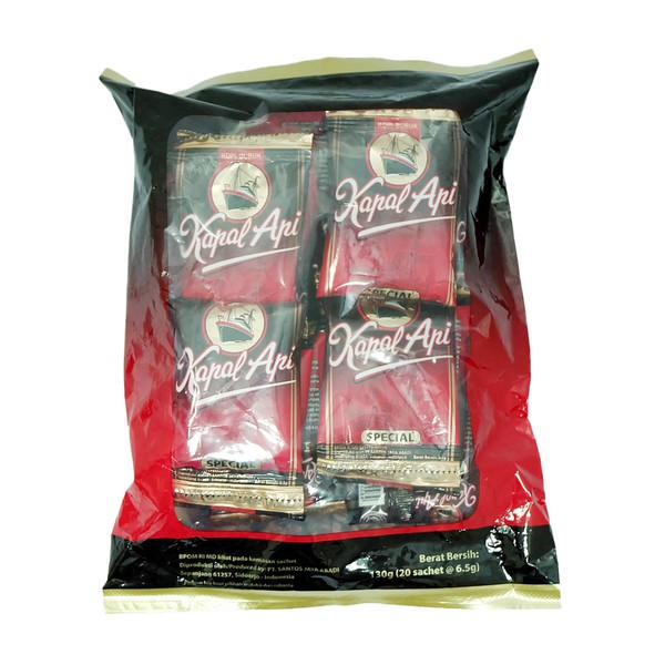 

KAPAL API Special Merah 130gr - Kopi Hitam Bubuk KapalApi 20 x 6.5gr