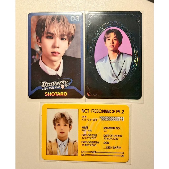 Photocard Shotaro id card departure, yearbook, konsep trading card lets play ball