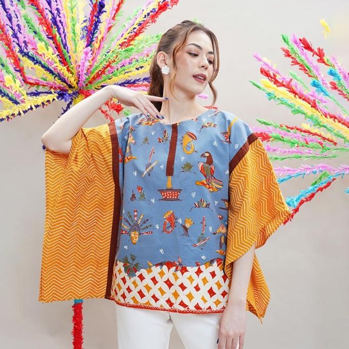 NONA RARA - Surilang Betawi T0893, Baju atasan blouse batik wanita